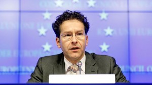 Eurogroup President Jeroen Dijsselbloem ... holds a news conference at the end of the Eurogroup meeting on Cyprus. Photo: Reuters