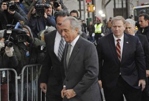 Bernard Madoff arrives at Manhattan federal court in 2009. Photo: AP