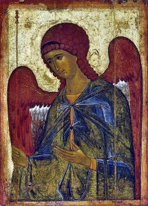 Byzantine painting of Archangel Gabriel