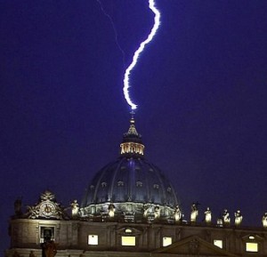 David Wilcock -  On the same day Pope Benedict resigned, lightning struck the Vatican. This was a powerful geo-synchronicity event -- easy to understand, and with profound implications -- once you see it in context. 