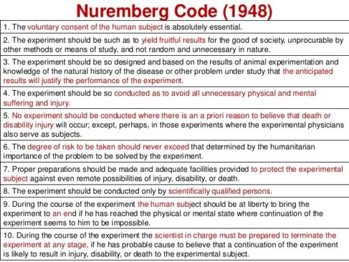 Nuremberg Code Violations by Big Pharma