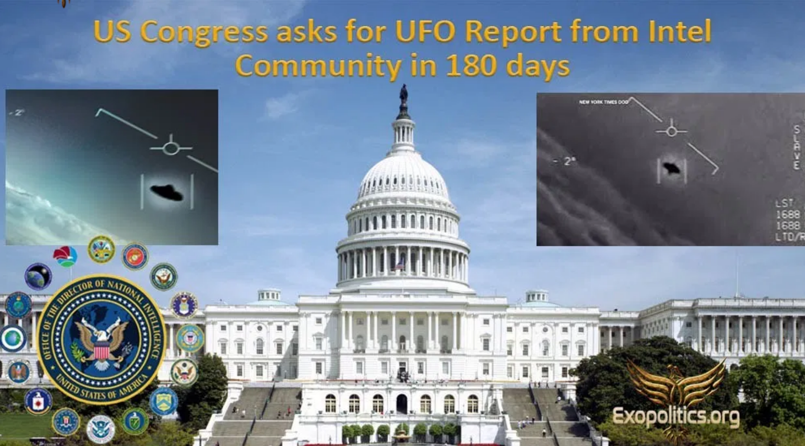 US Congress Asks for UFO Report from Intel Community in 180 days