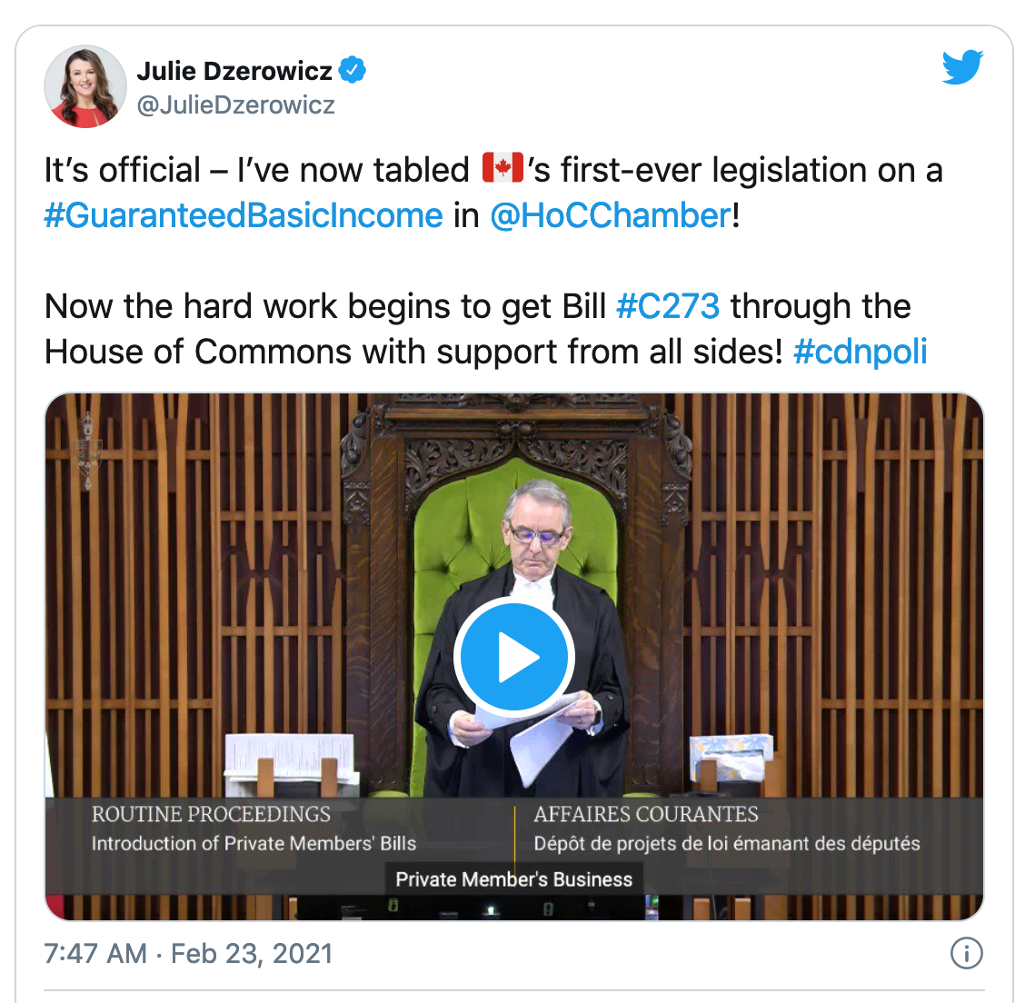 Universal Basic in Canada New Momentum for Old Idea