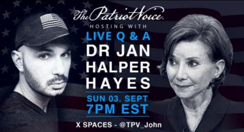 John of The Patriot Voice interviews Dr. Jan Halper-Hayes, September 4, 2023